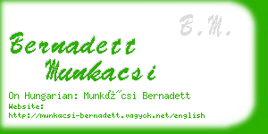 bernadett munkacsi business card